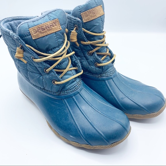 teal duck boots